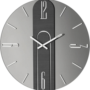 Orologio da parete mistica vetro fume 60cm tondo design moderno