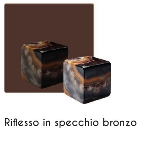 Orologio mistica tondo 60cm da muro vetro bronzo design moderno
