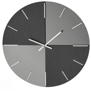 Grande orologio di vetro fume 80cm rotondo design moderno