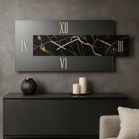 Grande orologio verty fume 97x80 per parete di grandi dimensioni