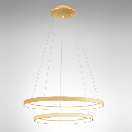 Gea luce krizia lampadario moderno led 88w 3000k ad anelli
