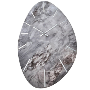 Grande orologio per parete 110x72 resina effetto marmo grigio