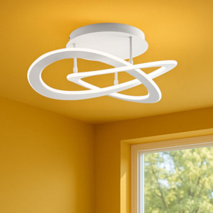 Gea luce yara plafoniera moderna led 40w 4000k per soggiorno
