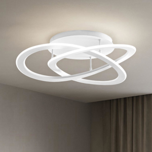 Gea luce yara plafoniera moderna led 30w 3000k bianca per salotto