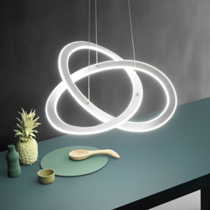 Gea luce yara lampadario moderno led 40w 3000k design originale