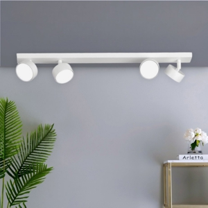 Plafoniera moderna bianca 4 luci per cucina toplight