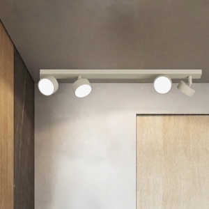 Toplight plafoniera moderna sabbia 4 luci orientabili per cucina