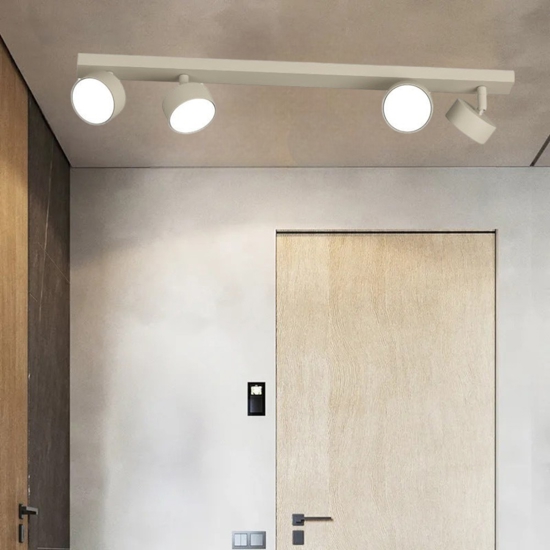 Toplight plafoniera moderna sabbia 4 luci orientabili per cucina