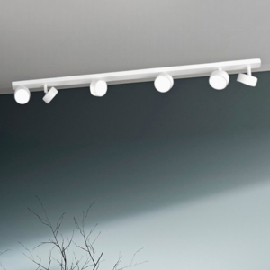 Plafoniera bianca 6 luci orientabili per cucina toplight