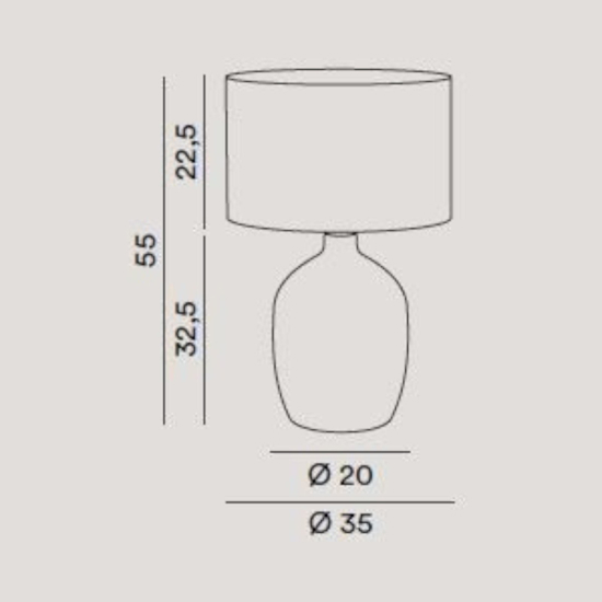 Perenz tribale lampada da tavolo ceramica bianca paralume beige