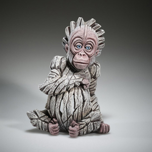Scultura cucciolo orango tango albino edge sculture