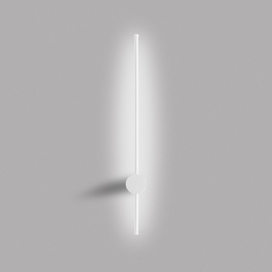 Gea luce enila applique da parete led 20w 3000k bianco sottile
