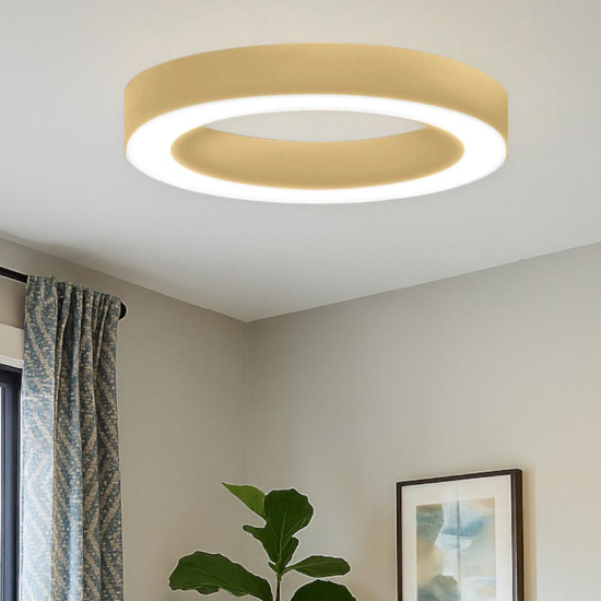 Gea luce flor plafoniera moderna led 50w 3000k tonda colore oro