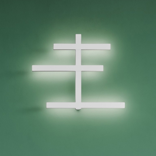 Gea luce rake applique da parete led 34w 3000k bianco