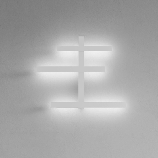 Gea luce rake applique da parete led 34w 3000k bianco