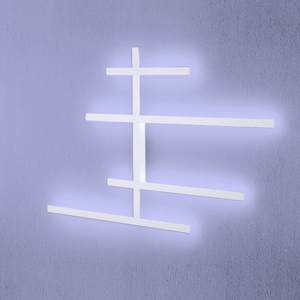 Gea luce rake applique da parete led 70w 3000k ultramoderno