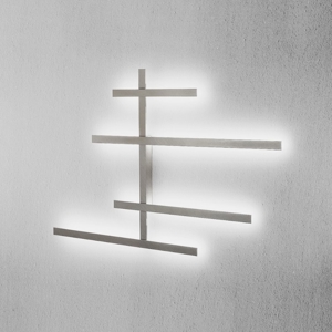 Gea luce rake applique da parete led 70w 3000k grigio
