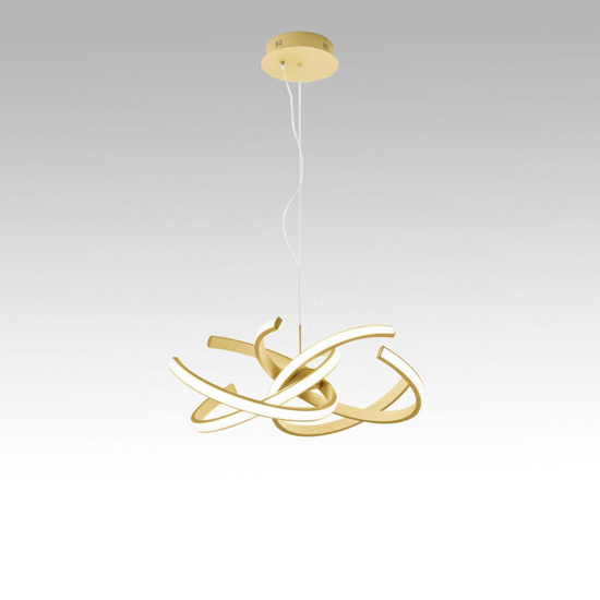 Gea luce cinzia lampadario moderno led 46w 3000k colore oro