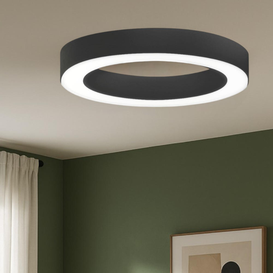 Gea luce flor plafoniera moderna led 50w 3000k ad anello