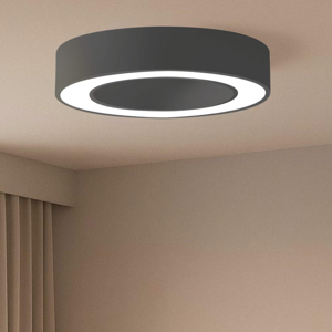 Gea luce flor plafoniera moderna led 30w 3000k nera per salotto