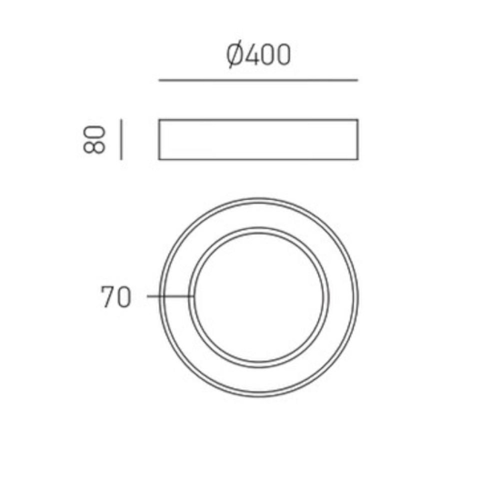 Gea luce plafoniera moderna flor led 30w 3000k colore oro