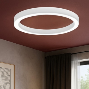 Gea luce flor plafoniera moderna led 80w 3000k rotonda bianca