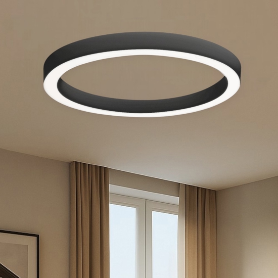 Gea luce flor plafoniera moderna led 80w 3000k forma ad anello