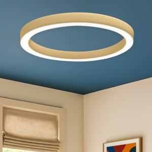 Gea luce flor plafoniera moderna led 80w 3000k tonda colore oro