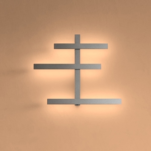 Gea luce rake applique da parete led 34w 3000k design moderno