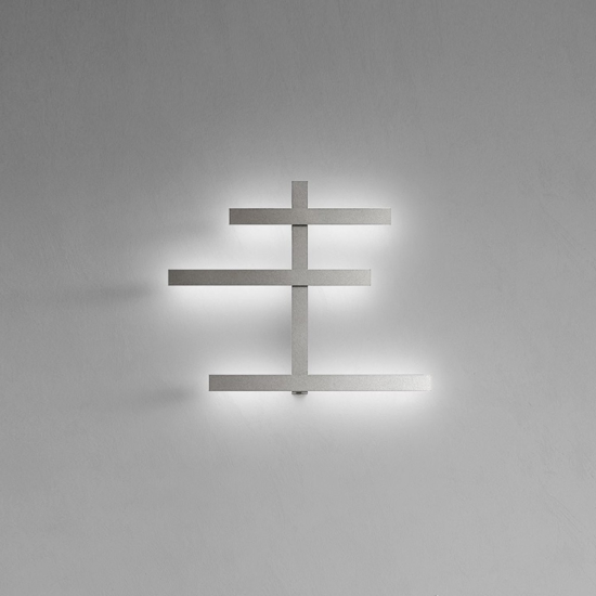 Gea luce rake applique da parete led 34w 3000k design moderno