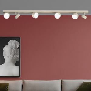 Plafoniera led 6 luci orientabili sabbia toplight