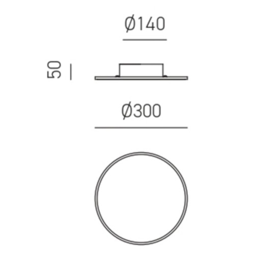Gea luce fortuna applique da parete led 20w 3000k rotondo