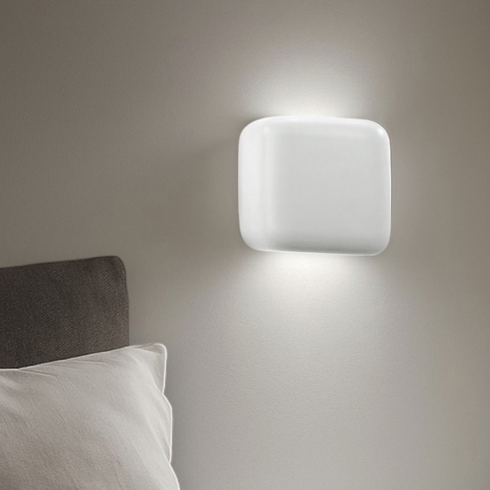 Gea luce babol applique camera da letto cubico bianco