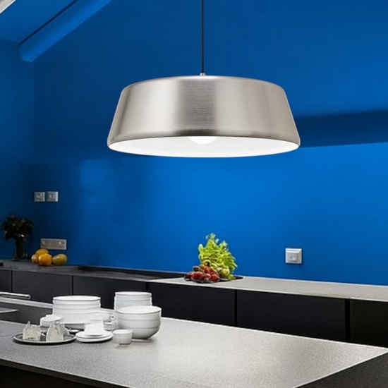 Gea luce blanca lampadario per cucina moderna nickel
