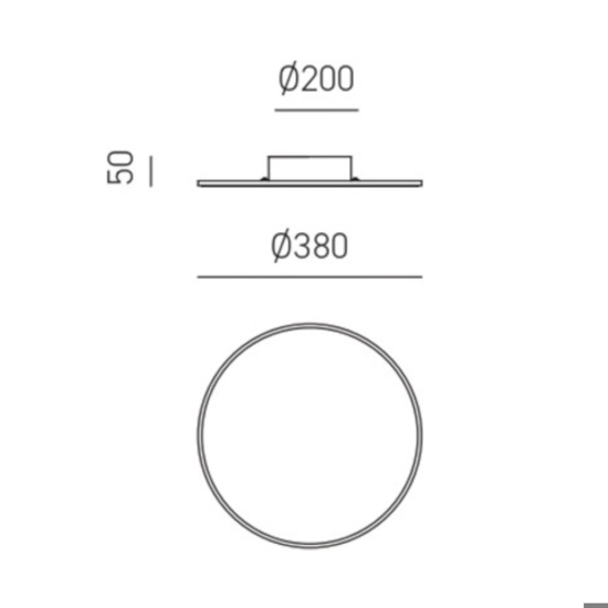 Gea luce fortuna applique da parete led 28w 3000k circolare nero
