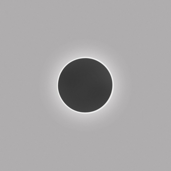 Gea luce fortuna applique da parete nera design moderno
