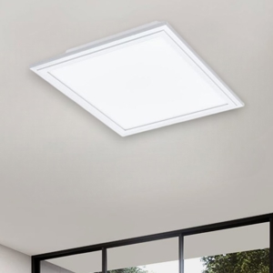 Eglo salobrena plafoniera moderna quadrata led app dimmerabile 2700k-65000k quadrata