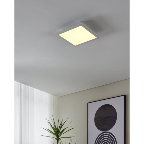 Eglo salobrena plafoniera led dimmerabile 2700k-65000k quadrata controllo remoto app
