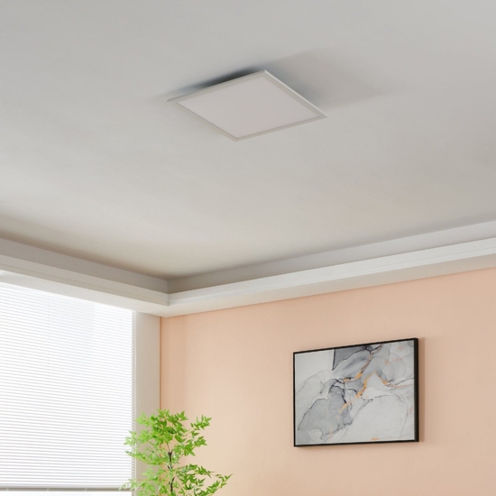 Salobrena eglo plafoniera quadrata smart led 21w dimmerabile 2700k-6500k controllo remoto app