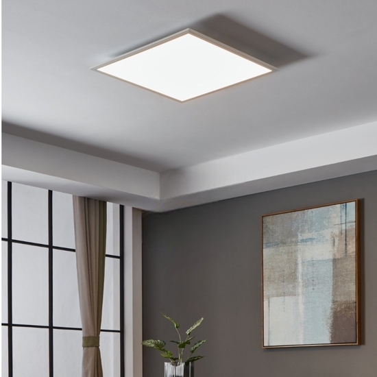 Salobrena plafoniera quadrata led da 2700k a 6500k dimmerabile rgb smart eglo
