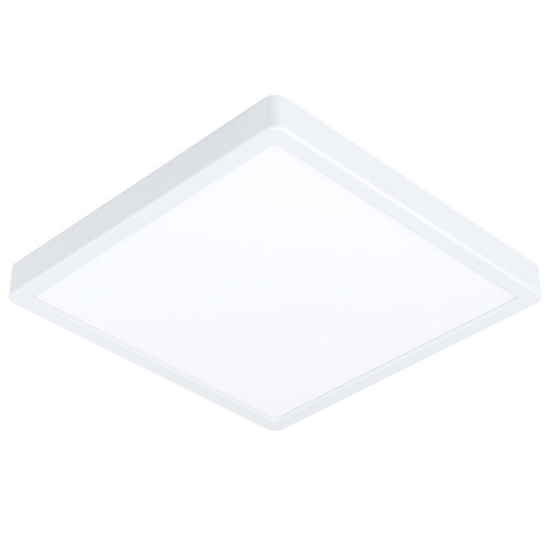 Eglo fueva plafoniera moderna da bagno bianca quadrata led dimmerabile