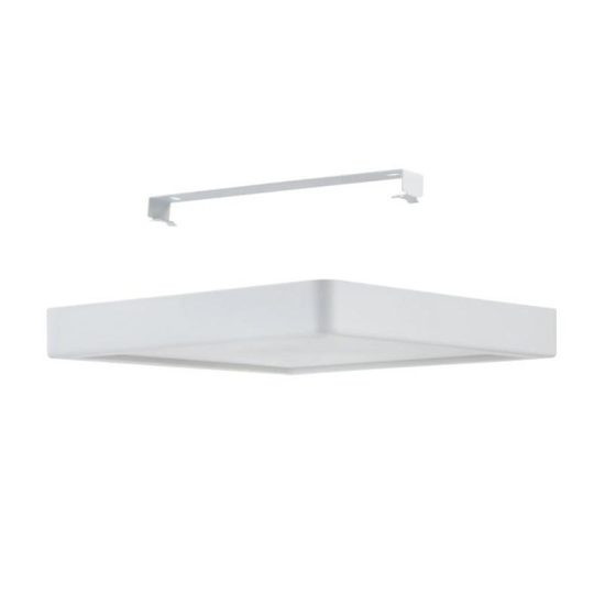 Eglo fueva plafoniera moderna da bagno bianca quadrata led dimmerabile