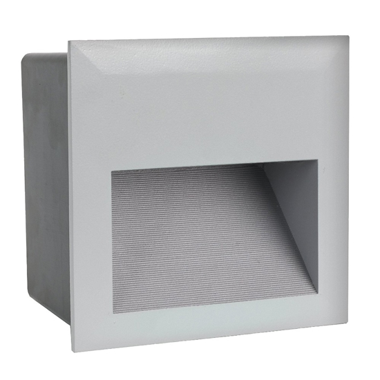 Segnapasso da incasso per esterno grigio led 3,5w 4000k eglo zimba
