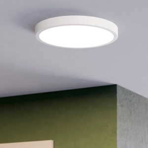 Plafoniera da bagno bianca tonda led dimmerabile tramite app ip44 fueva eglo