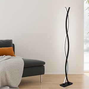 Piantana design moderna led 32w 3000k nera eglo lasana