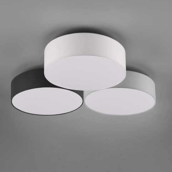Plafoniera di tessuto multicolor moderna led 38w 3000k