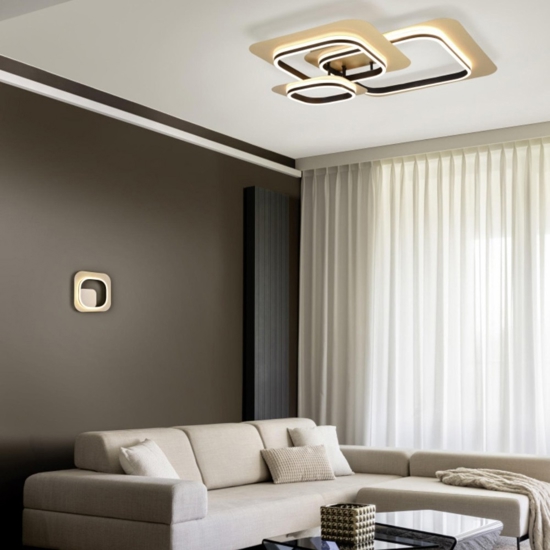 Plafoniera quadrati led 50w 3000k dimmerabile