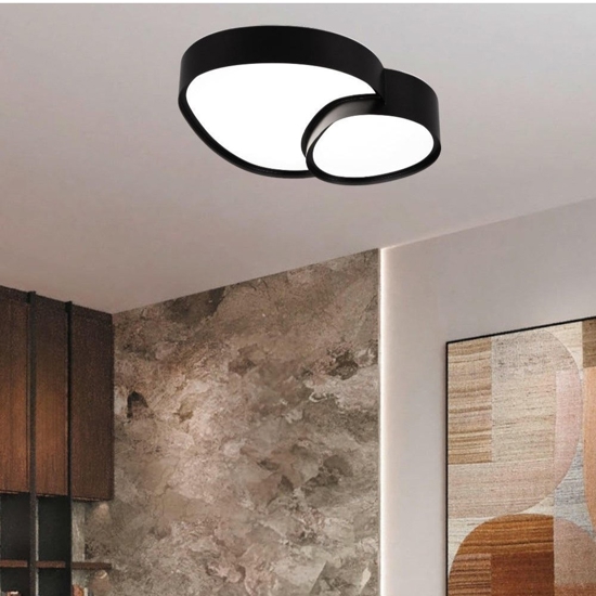 Plafoniera per soffitto led da 2700k a 6500k design moderna nera