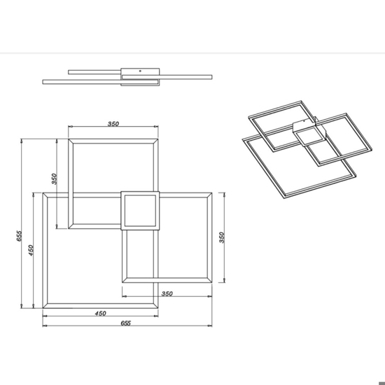 Plafoniere led antracite moderna dimmerabile 38w 3000k per soggiorno