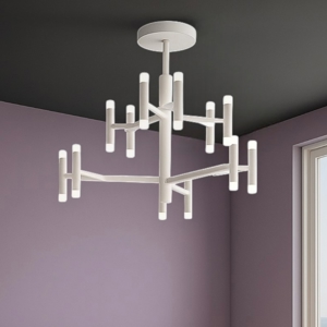 Perenz candles plafoniera moderna bianca led 3000k design